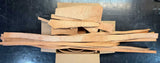 Embossed Veg Tan Leather Remnants Strips Pieces Approx. 4 lbs Small Projects Repair Jobs