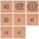 Alphabet '@' Symbol Leather Stamp Set 8154