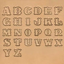 1" (25.4mm) Western Font Upper Case Alphabet Leather Stamp Set 8132-00