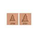Christmas Tree Z736 Z737 2-Piece Leather Stamp Set