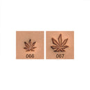 Hemp Leaf O66 O67 2-Piece Leather Stamp Set
