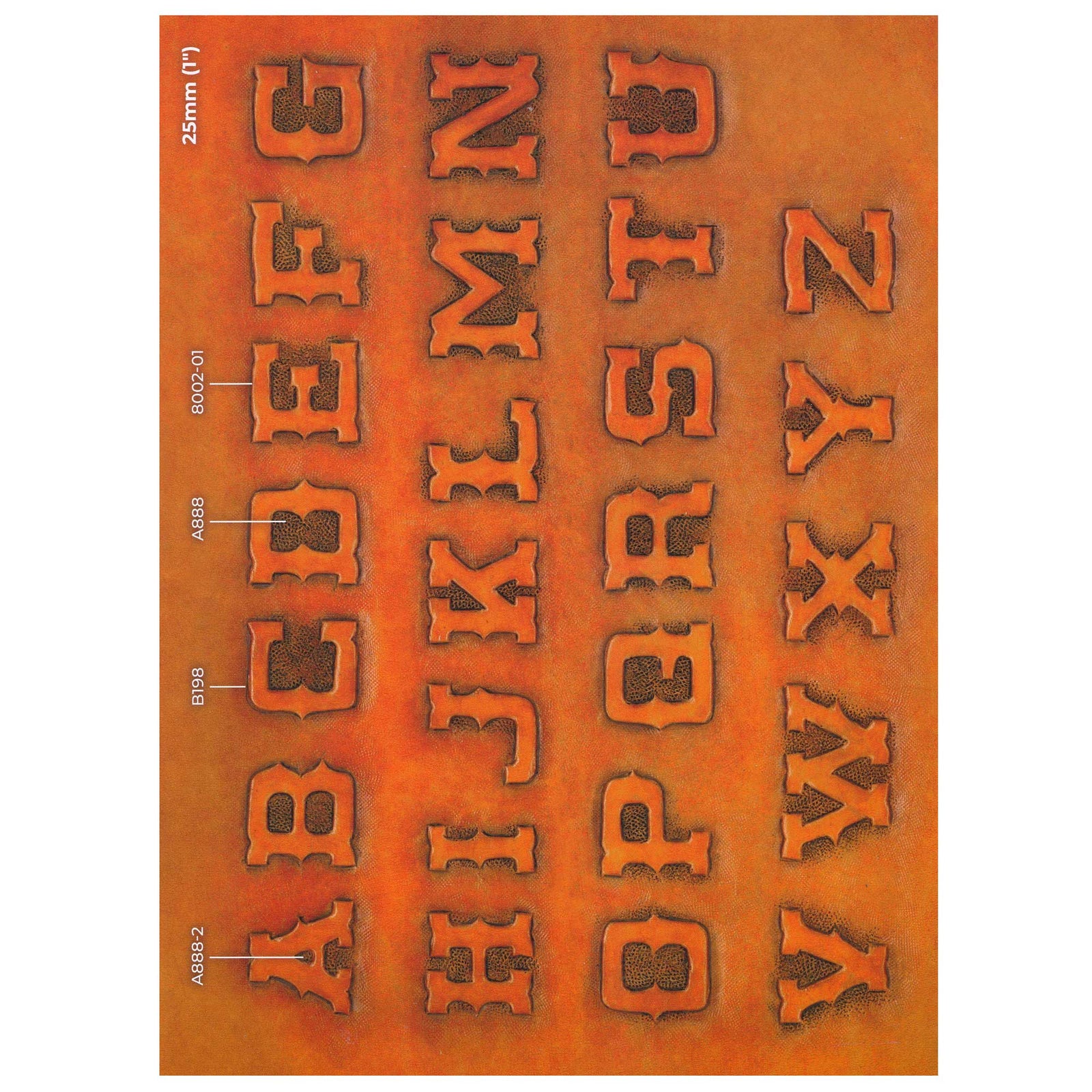 Old Western 1 Alphabet MakerAid Easy Transfer Reusable Sheet