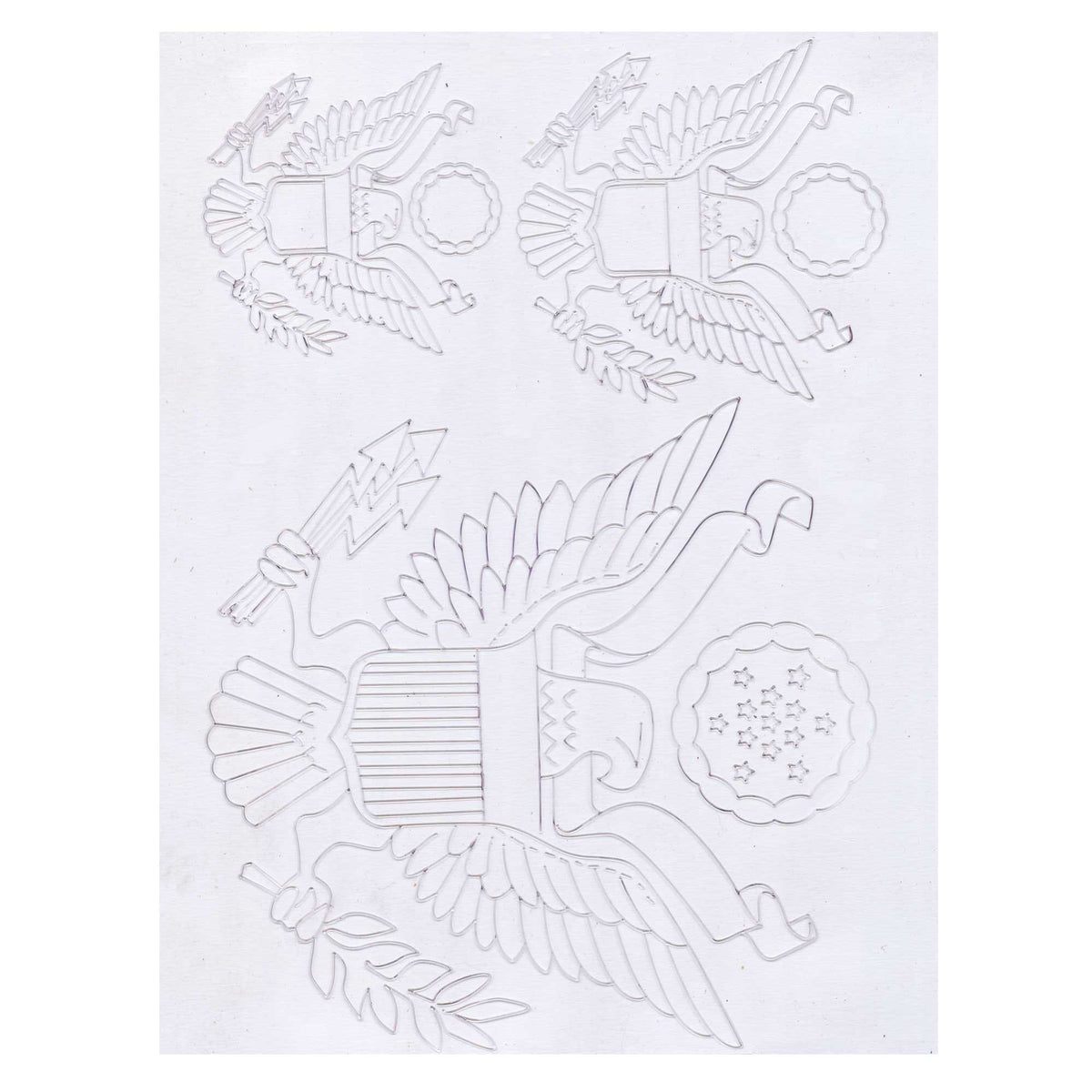 USA Eagle Seal Easy Trace Reusable Leather Tooling Pattern MakerAid½ 7 ...