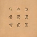 1/2" (12.7mm) Western Font Number Leather Stamp Set 8136-00