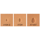 Background Checked Fine A104-2 A104 A118-F 3-Piece Leather Stamp Set