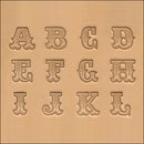 3/4" (19mm) Fancy Art Font Alphabet Leather Stamp Set 8145-00