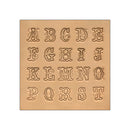 Script Font 1/2" (12.7mm) 27-Pc Alphabet Leather Stamp Set 8140
