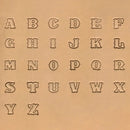 1/2" (12.7mm) Western Font Upper Case Alphabet Leather Stamp Set 8130-00