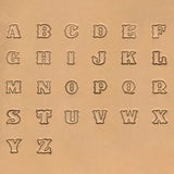 1/2" (12.7mm) Western Style Upper Case Alphabet Leather Stamp Set 8130-00