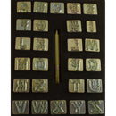3/4" (19mm) Wood Grain/Log Font Alphabet Leather Stamp Set 8138-00