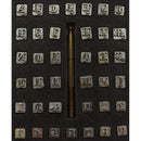 1/4" (6.4mm) Old English Font Alphabet & Number Leather Stamp Set 8142-20