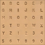 1/4" (6.4mm) Simple Font Alphabet & Number Leather Stamp Set 8137-00