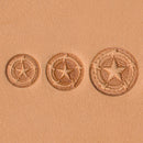 Circle Barbed Wire w/Star 3-Piece Leather Stamp Set E69006