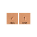 Stop Curved H903 H904 2-Piece Leather Stamp Set