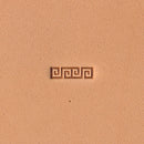 Border Greek Key Quad O31 Leather Stamp