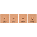 Mule Foot V-Shape Serrations U848 U858 U859 U710 4-Piece Leather Stamp Set