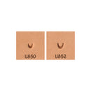 Mule Foot U-Shape Smooth U850 U852 2-Piece Leather Stamp Set