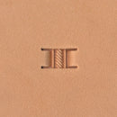 Basketweave X510, Straight-Rope Center, Leather Stamp